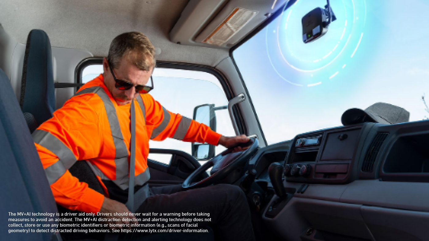 commercial driver at the wheel