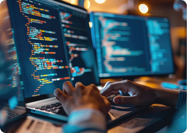 computer with code